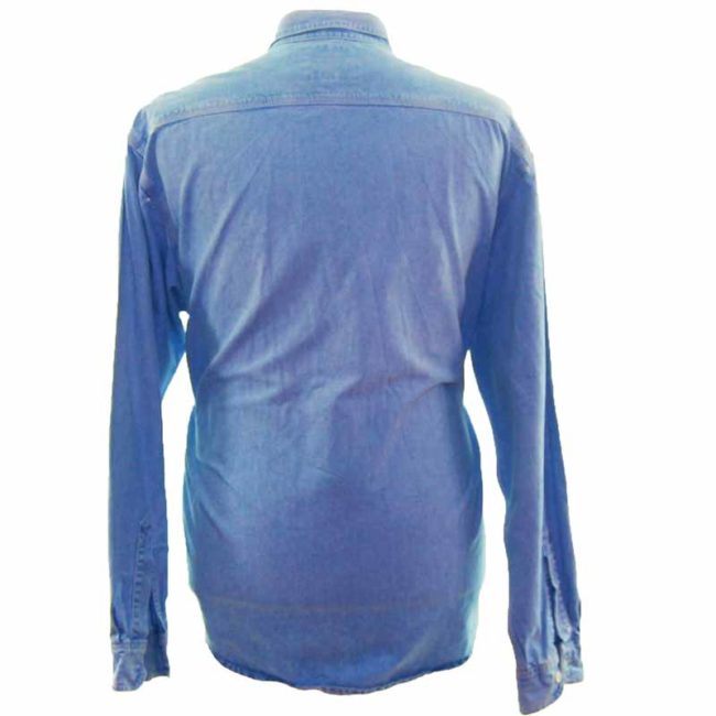 back of Levi's Blue Denim Shirt