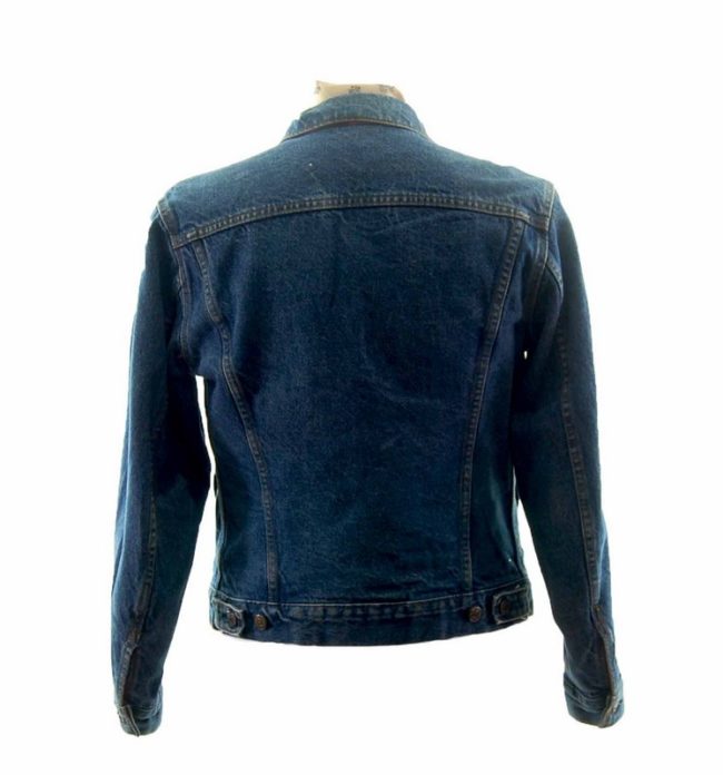 back of Levis Tartan Lined Denim Jacket