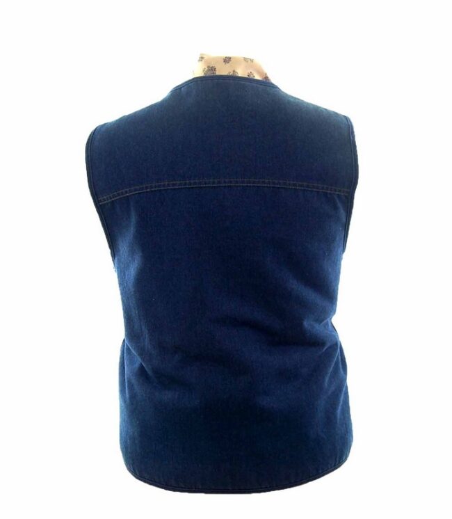 back of Sears Western Wear Denim Waistcoat