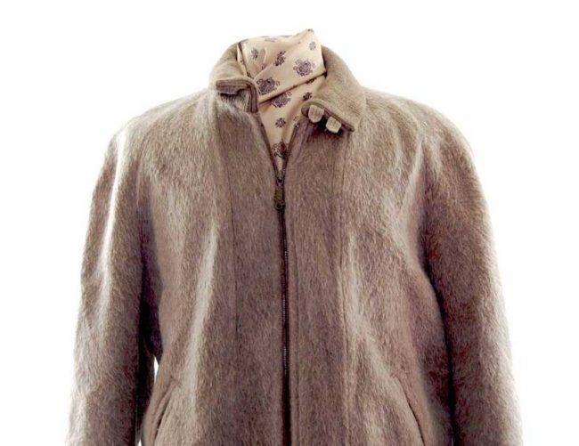 close up of Brown Wool Westbury Jacket