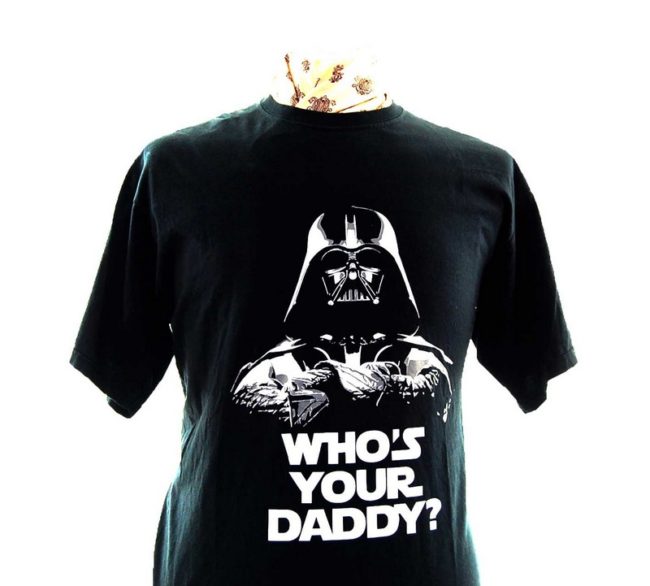 close up of Darth Vader Dad Tee Shirt