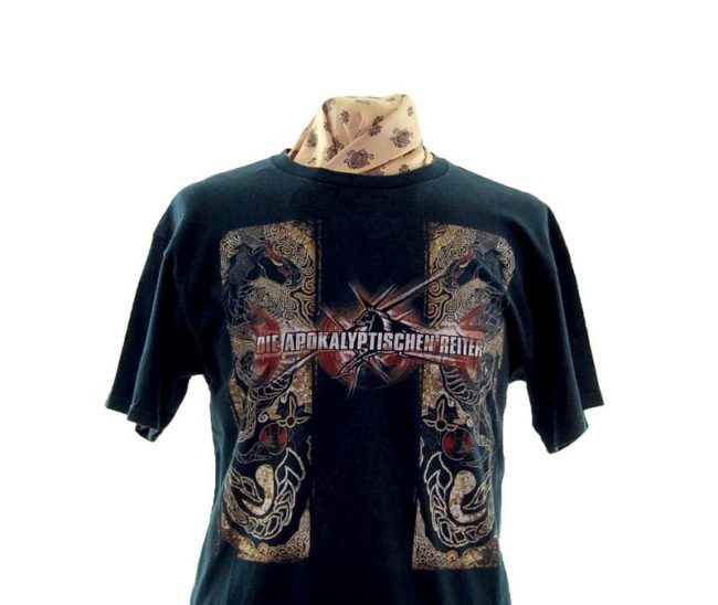 close up of German Death Metal Band Tee Shirt