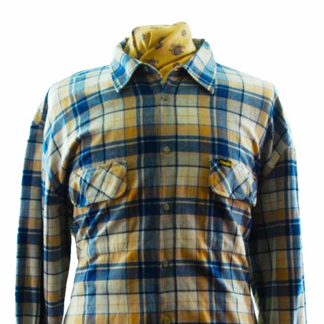 close up of Wrangler Long Sleeved Check Shirt