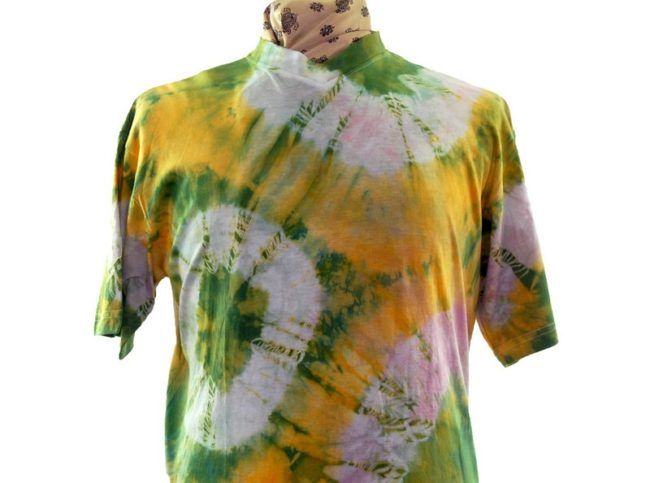 front of Green Tie Dye Tee-Shirt