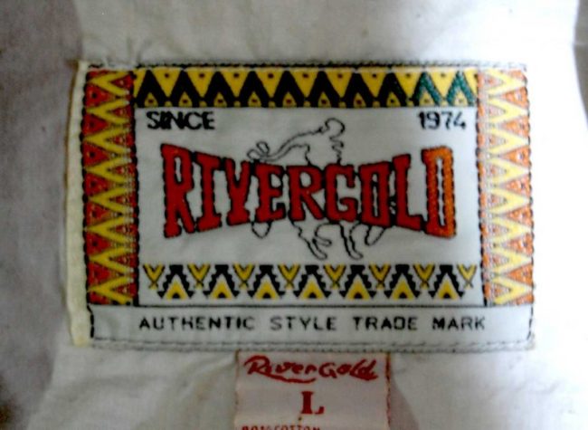 label of Rivergold Blue Denim Southwest Jacket