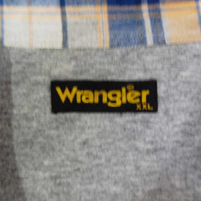 label of Wrangler Long Sleeved Check Shirt
