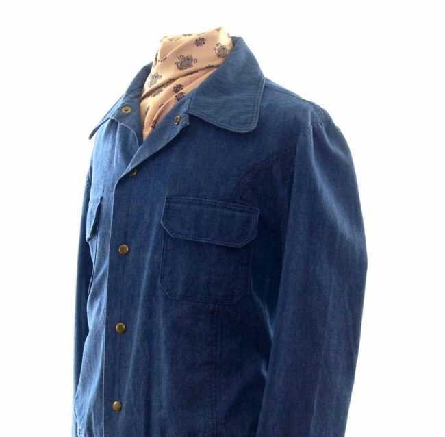 side of 70s Custom Made Blue Denim Jacket