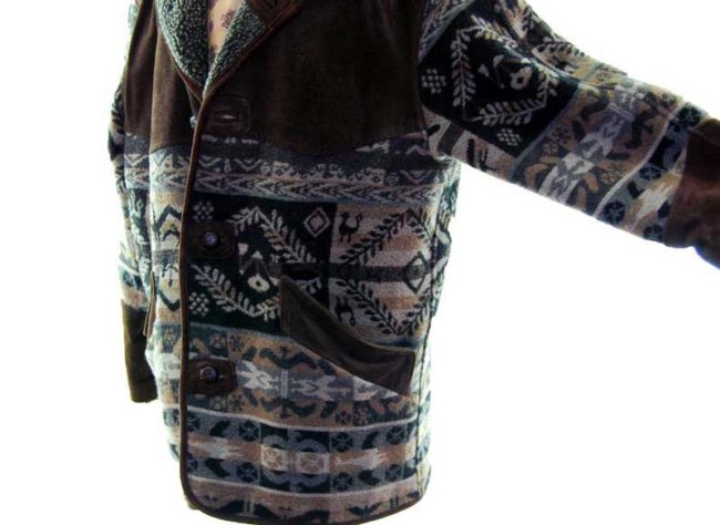 side of Aztec Jacket Vintage