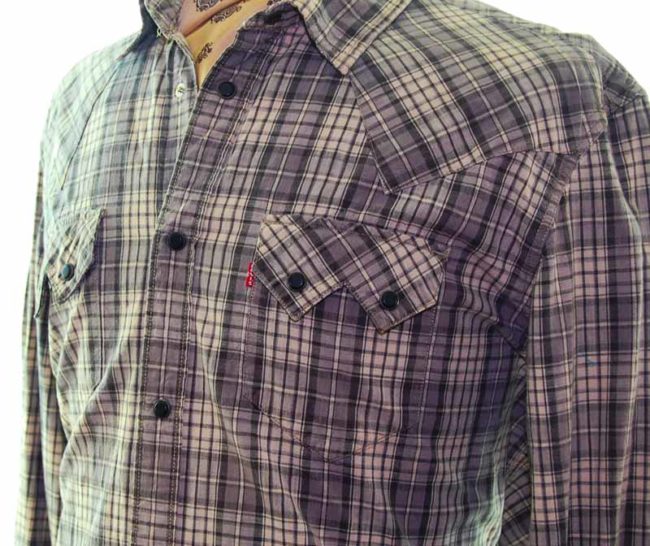 side of Levis Checked Western Shirt
