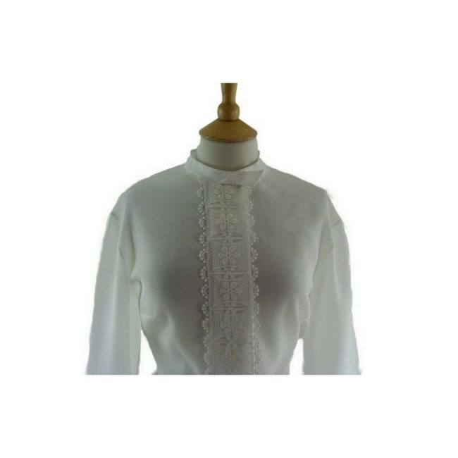 60s White Lace Cut Out Shirt  - 18 - Image 2