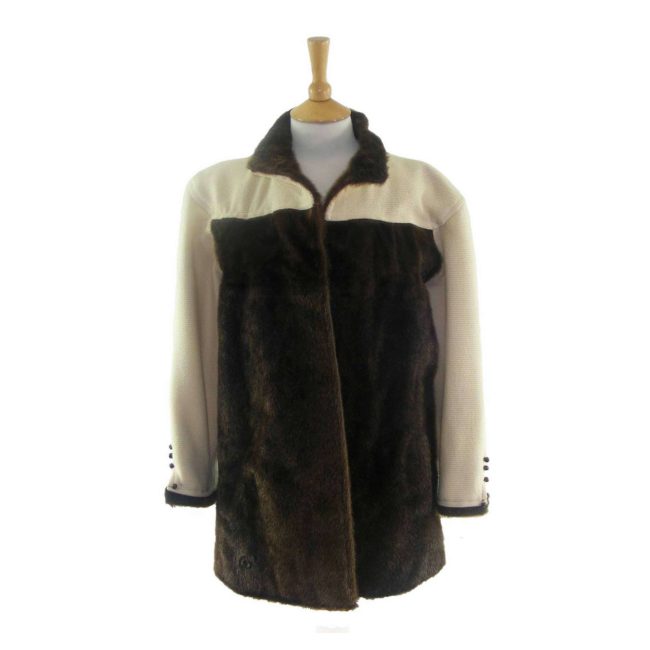 60s Woolen Fur Swing Jacket - 16