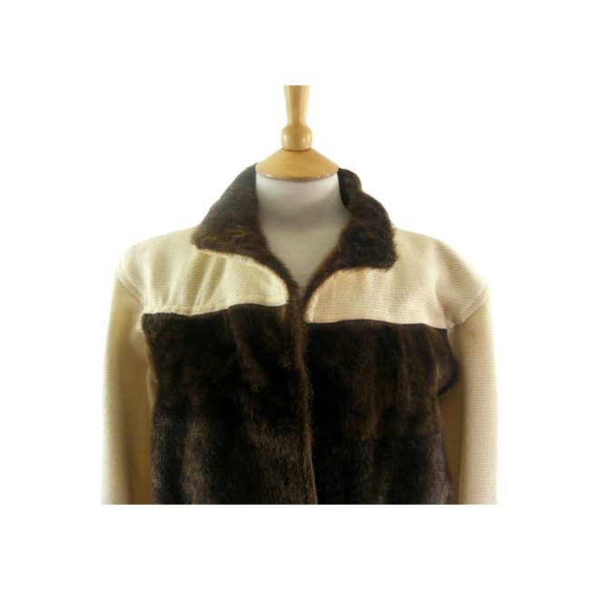 60s Woolen Fur Swing Jacket - 16 - Image 3
