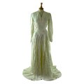 1940s Satin Wedding Dress