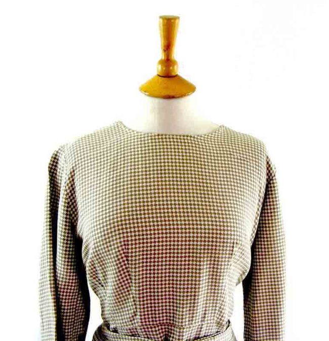 1950s Hounds tooth Check dress - Image 2