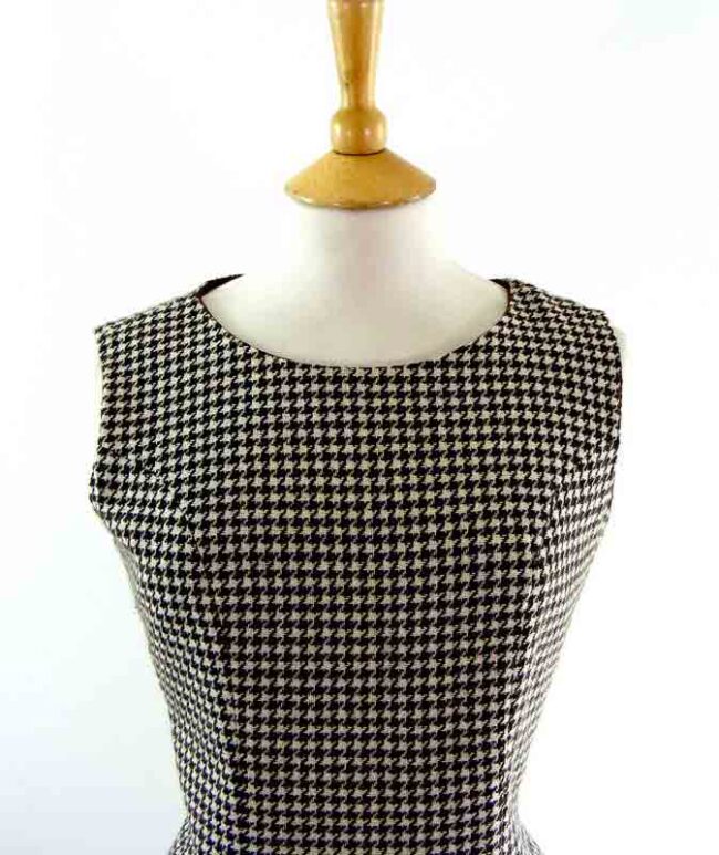 1960s Hounds tooth Check Dress - Image 2