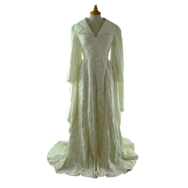 1960s Satin Wedding Dress