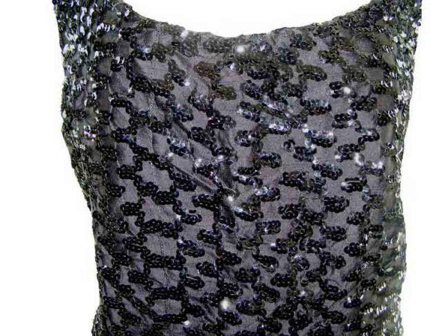 1960s Sequinned Black Top - Image 3