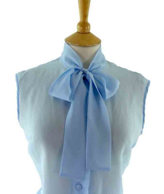 1960s Pussy Bow Blouse - Image 2