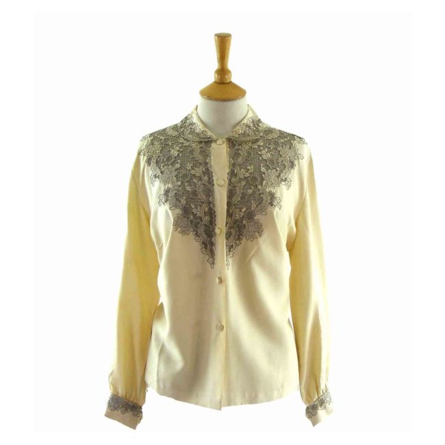 60s-Hand-Embroidered-Cream-Coloured-Blouse
