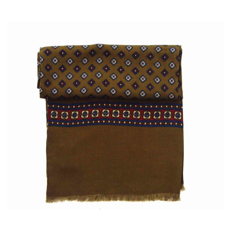 60s-Mens-Scarf-Brown-With-Multicolored-Diamond-Pattern.jpg
