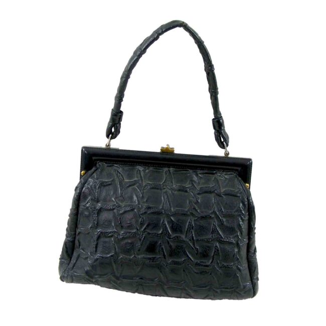 60s Mock Alligator Handbag