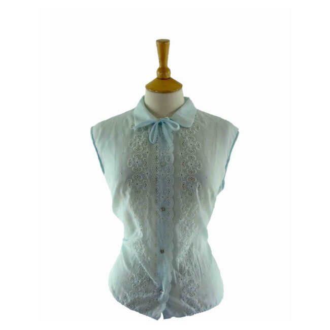 60s-Pale-Blue-Embroidered-Sleeveless-Blouse