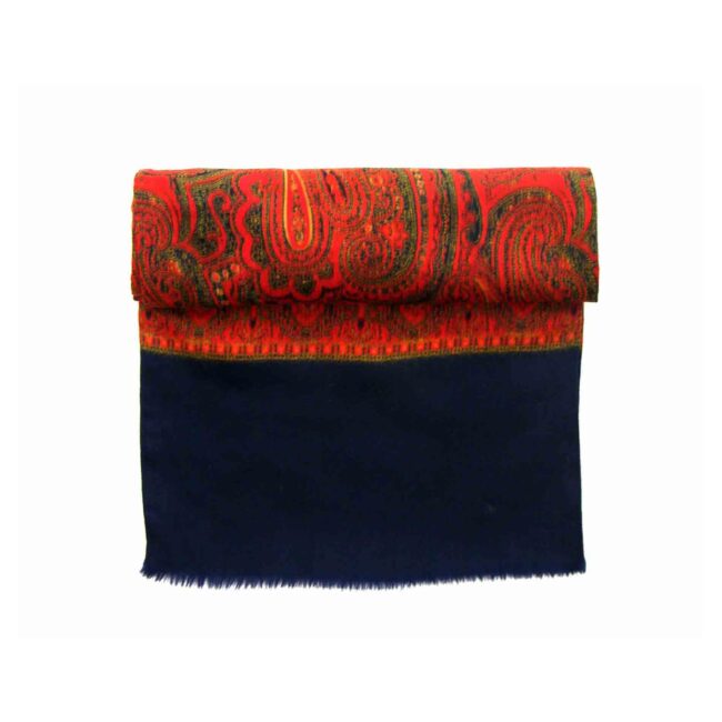60s Red Blue Paisley Scarf