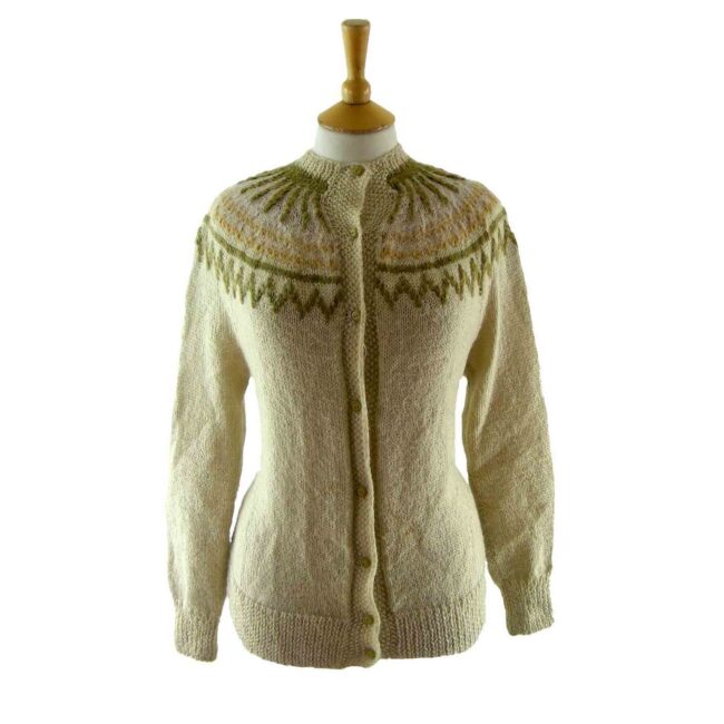 60s Scandinavian Knitted Wool Cardigan - 12
