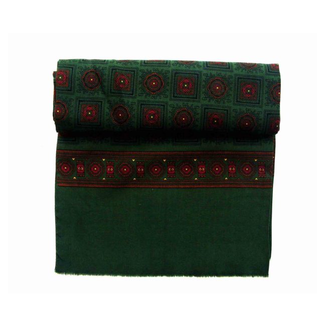 60s Sea Green Printed Scarf
