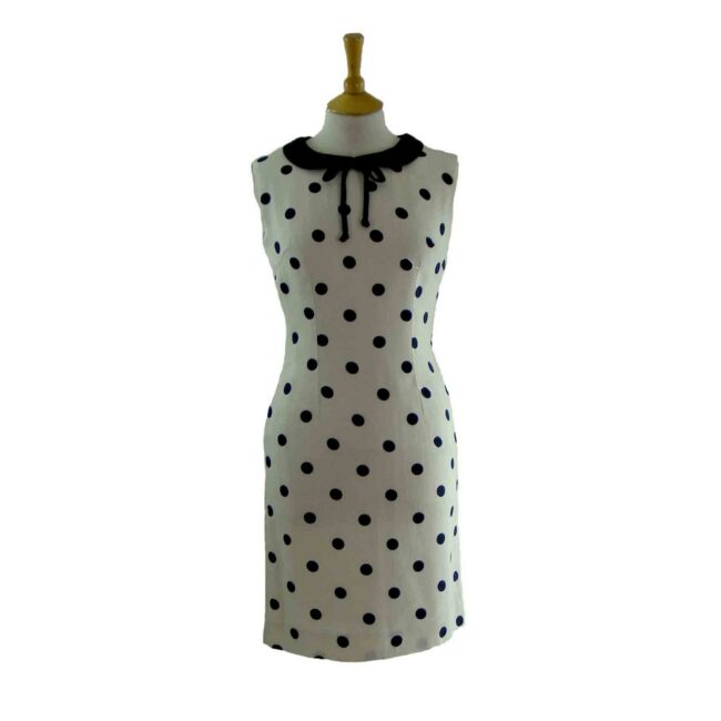 60s White Polka Dot Dress