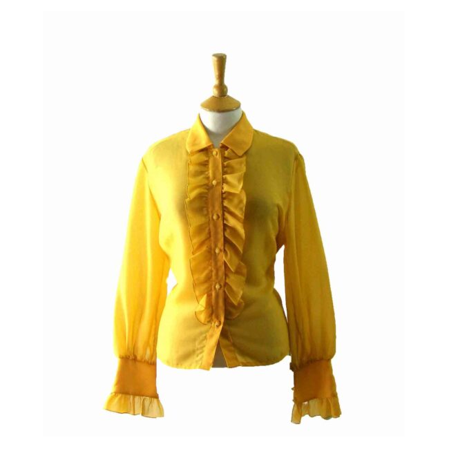 60s Yellow Blouse - 14