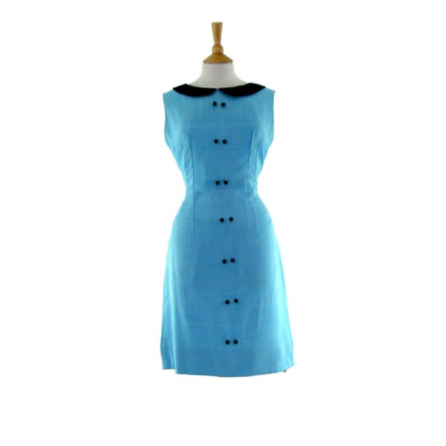 Blue 60s vintage Dress - Blue 17 Vintage Clothing