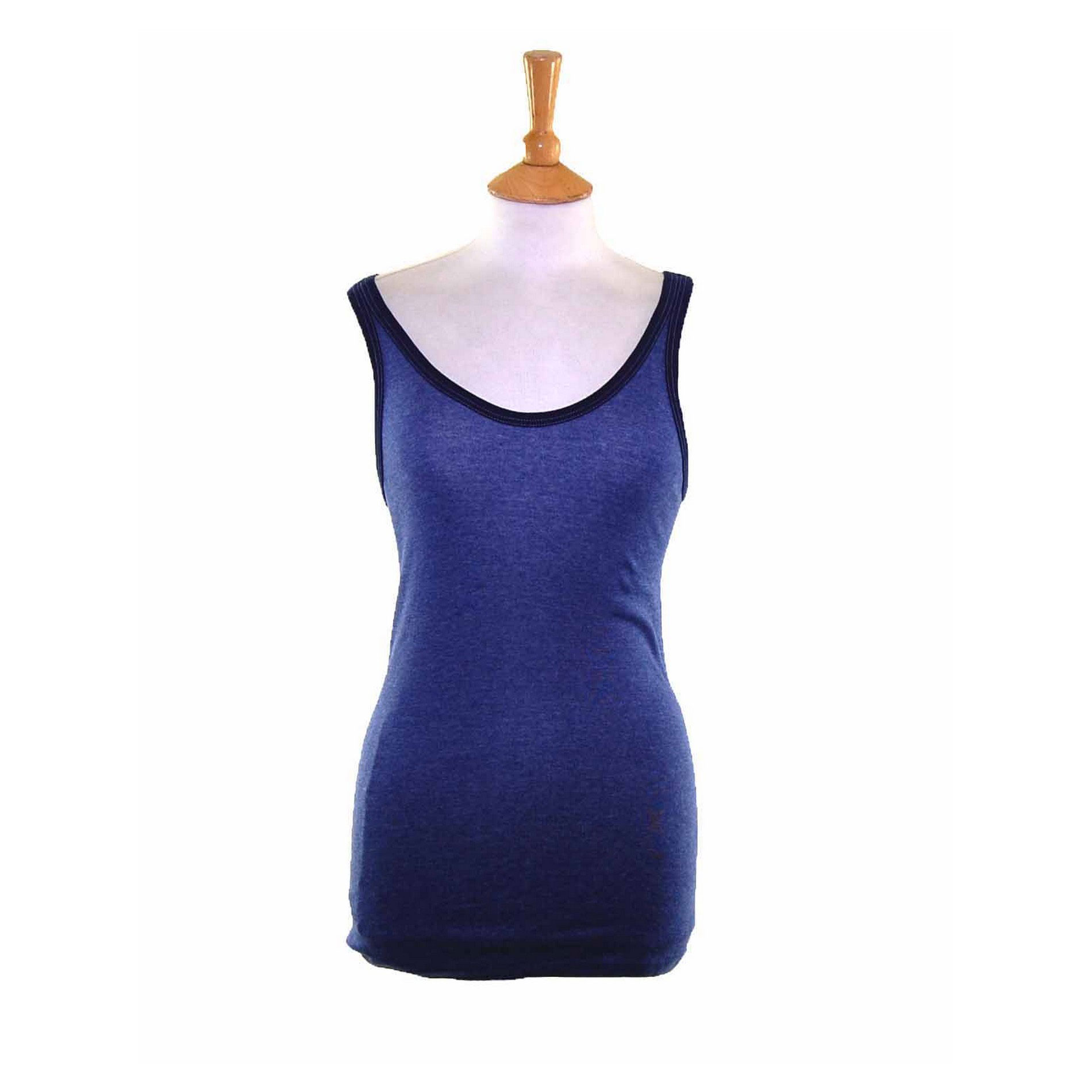 Womens Navy Vest Top Blue 17 Vintage Clothing