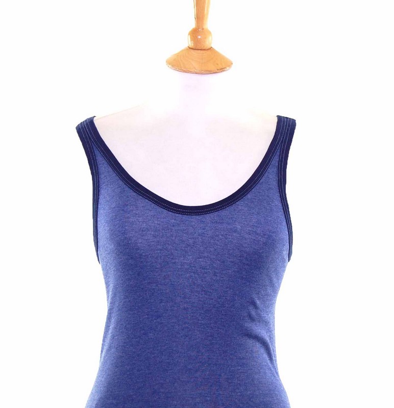 Womens Navy Vest Top Blue 17 Vintage Clothing