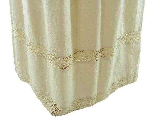 70s Cream Cotton Lace Dress - Image 3