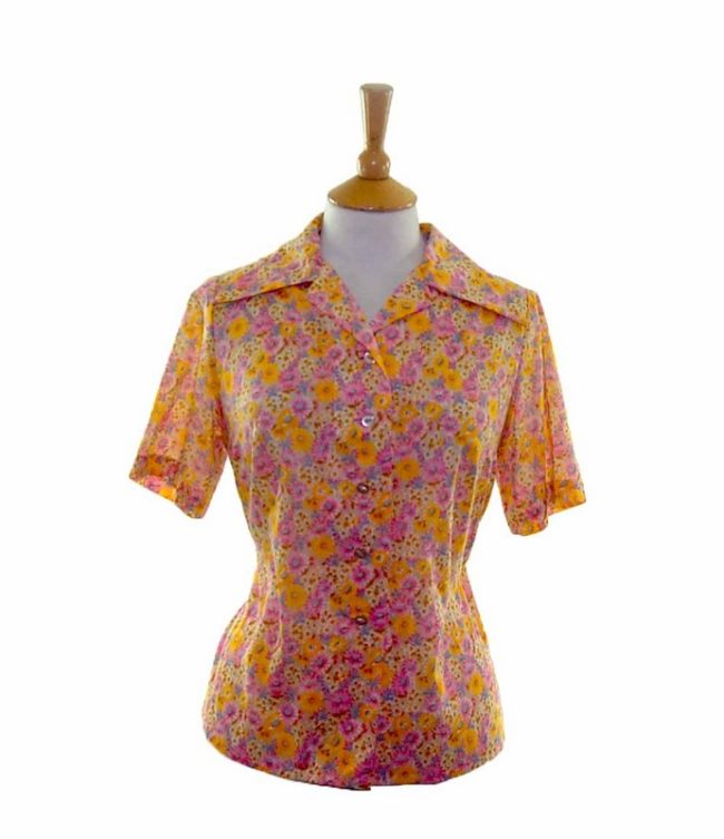 70s-Daisy-Floral-Blouse