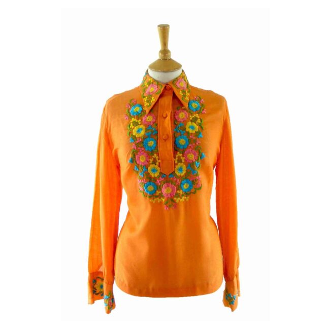 70s Embroidered Festival Top