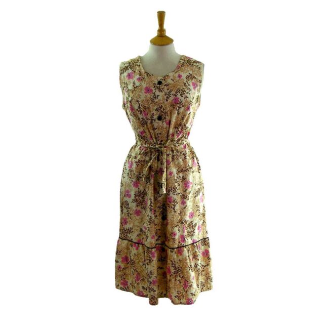 70s Floral Printed Midi dress