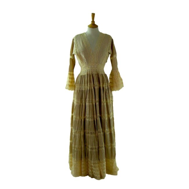70s Full Length Lace Dress