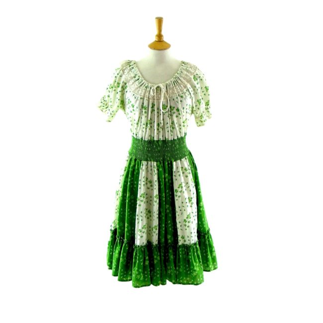 70s Green Gypsy dress
