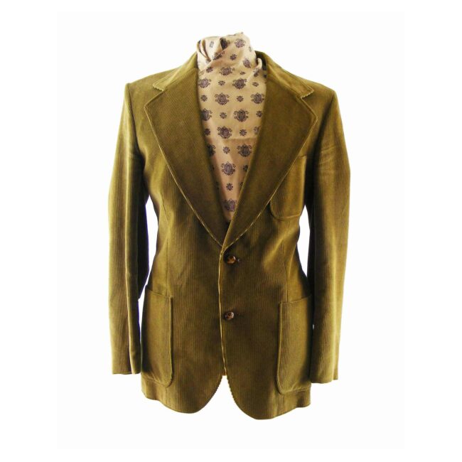 70s Light Brown Cord Blazer - L