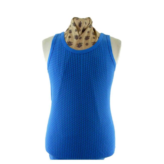 70s Retro Blue Vest