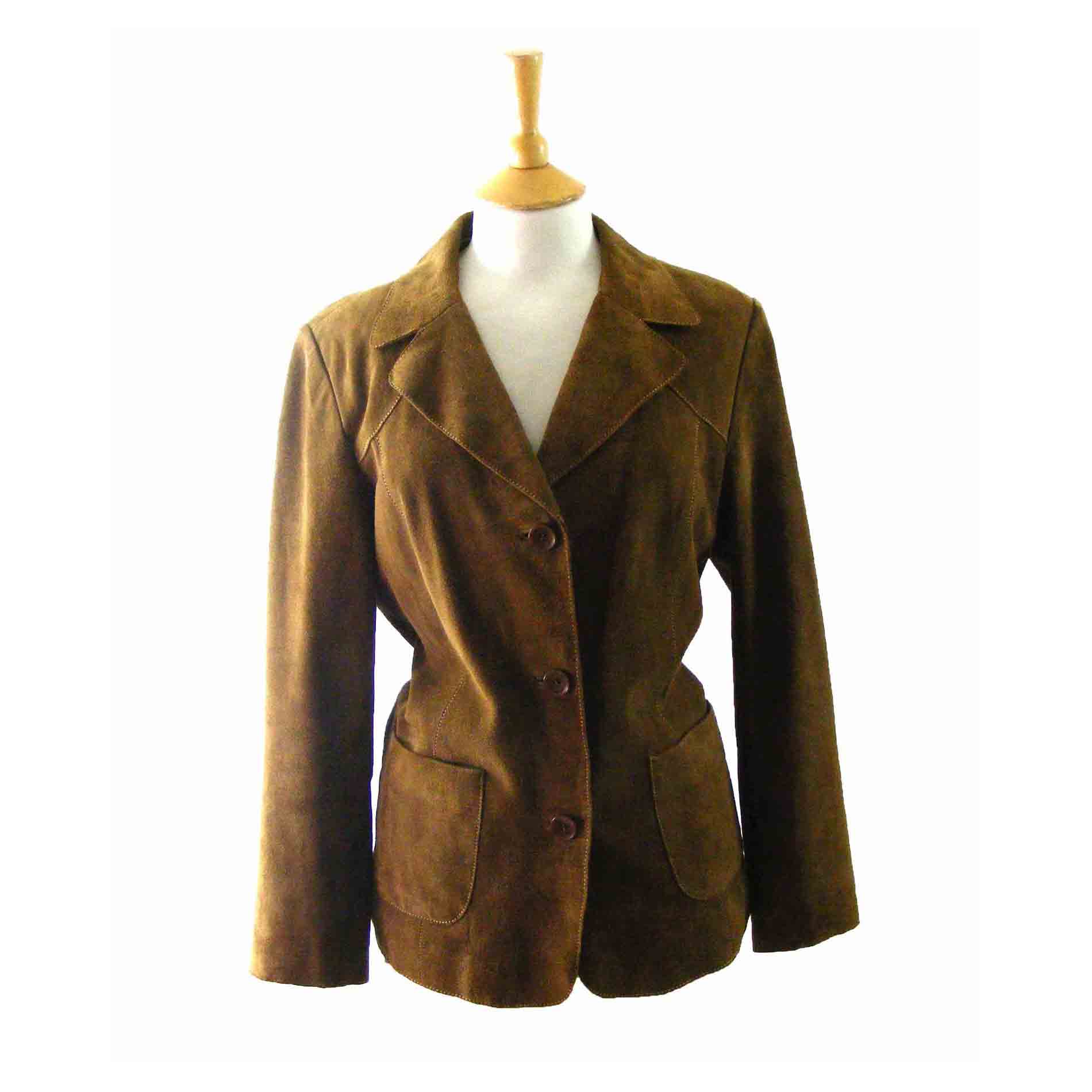 70s Style Womens Suede Jacket - 16