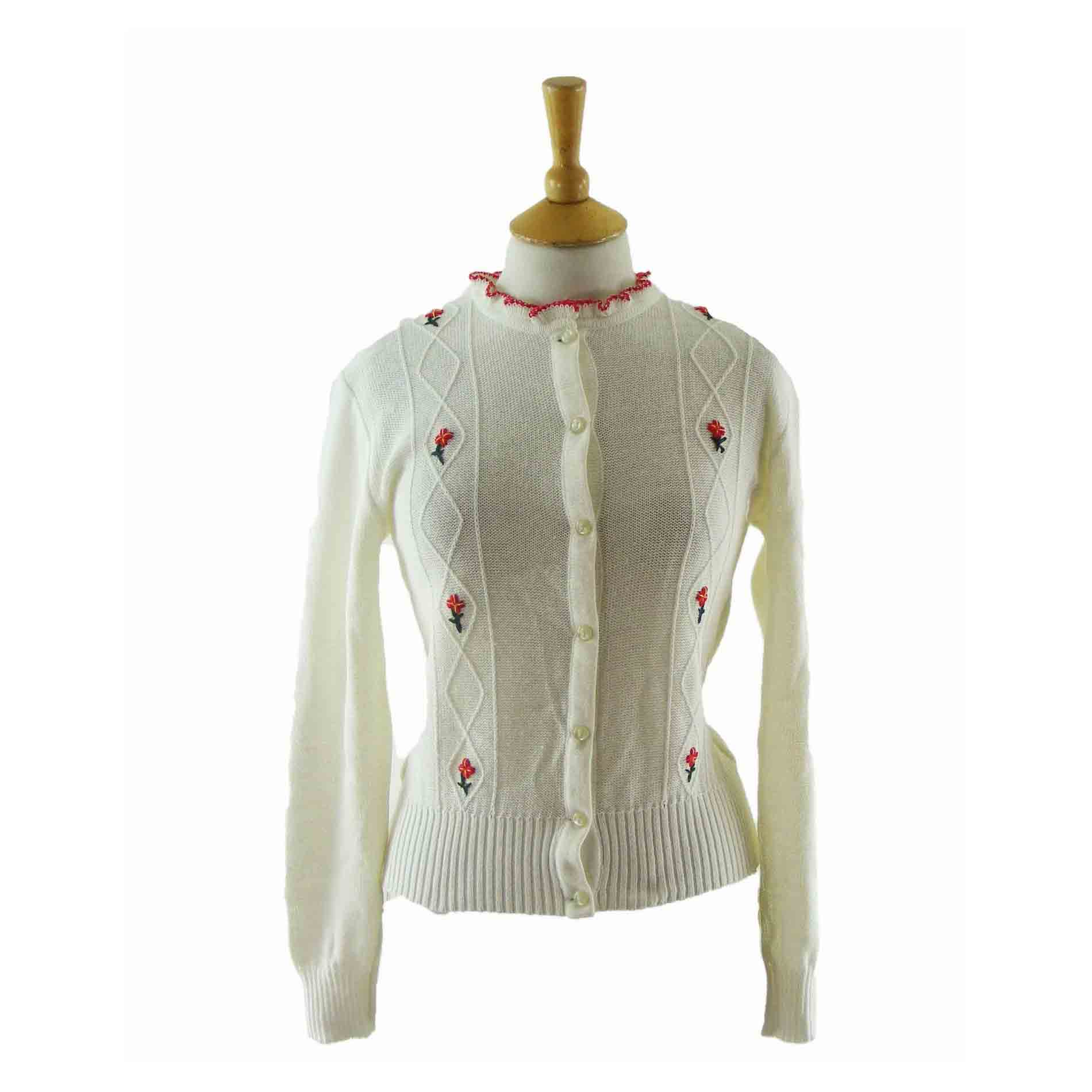 floral knitted cardigan