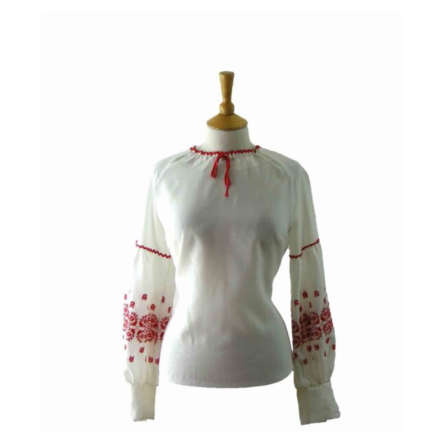 70s White Hippie Blouse - 12