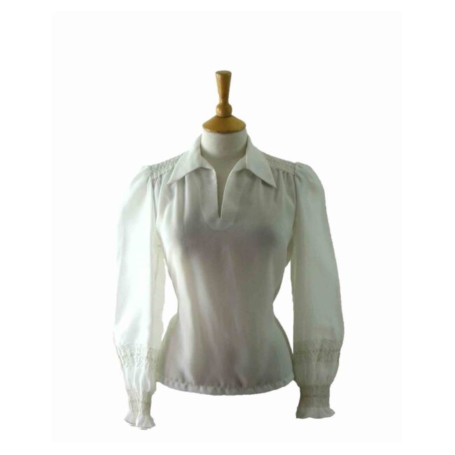 70s White Lurex Top - 10