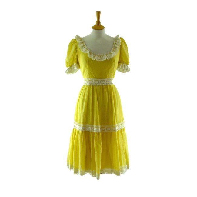 70s Yellow party dress