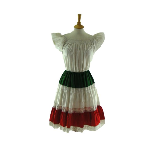 multicolored 1970s dress