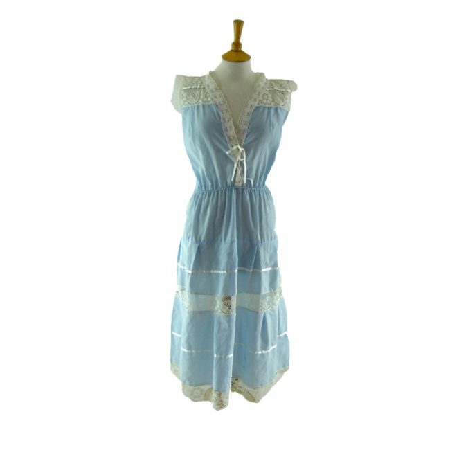 70s light blue dress