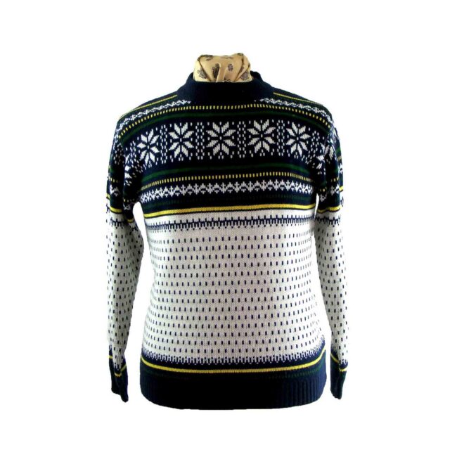 70s snowflake sweater